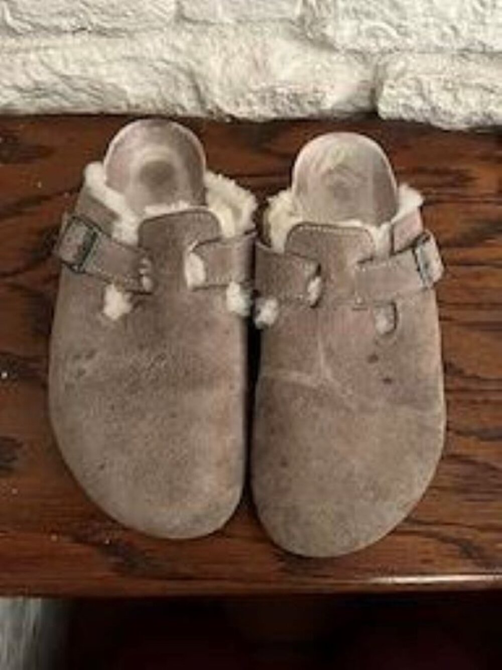 Birkenstock Boston Shearling Suede Leather Clogs in Size 39 Regular - Picture 3 of 8